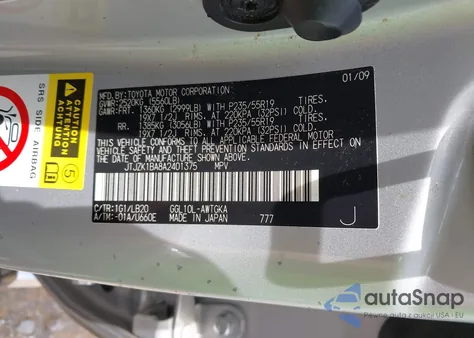 2010 Lexus Rx 350 z USA, uszkodzony, nr VIN JTJZK1BA8A2401375